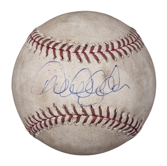 2011 Derek Jeter Game Used and Signed OML Selig Baseball Used on 9/25/11 Against Boston Red Sox (MLB Authenticated & Steiner)